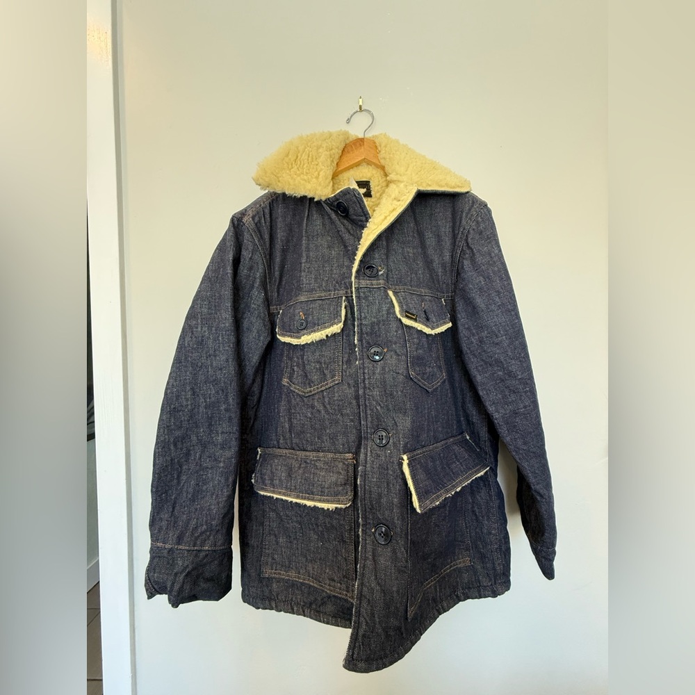 SOLD Vtg Sears Roebuck Men’s Size 40R Sherpa Lined Blue Denim Barn Field Jacket